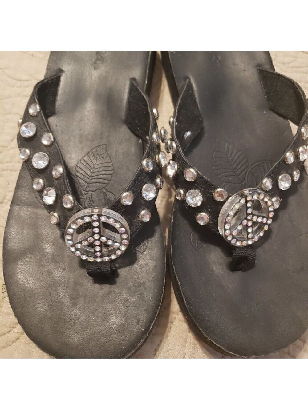 Soda Flip Flops Customized with Rhinestones